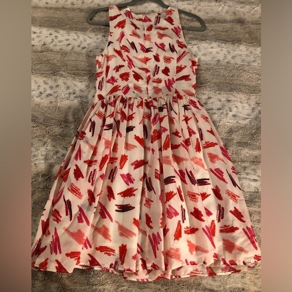 : : RACHEL ANTONOFF New w/ Tag Retro Style White & Scribble Sleeveless Dress : : - Picture 9 of 13